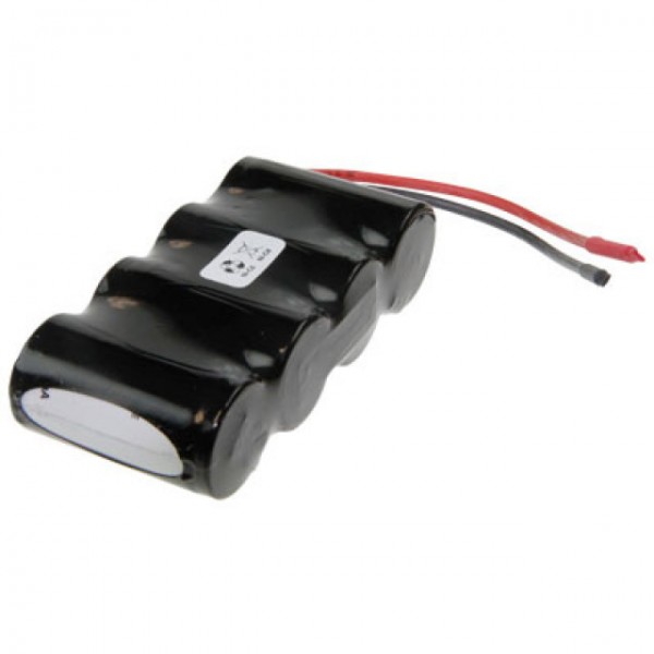 Nødbelysningsbatteri F1x4 Saft VNT CS med kabel 10cm med åben streng 4,8V, 1600mAh