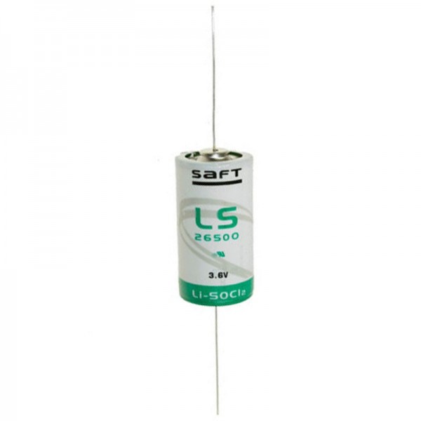 SAFT LS26500 Lithium-batteri Li-SOCI2, C-størrelse med aksial wire