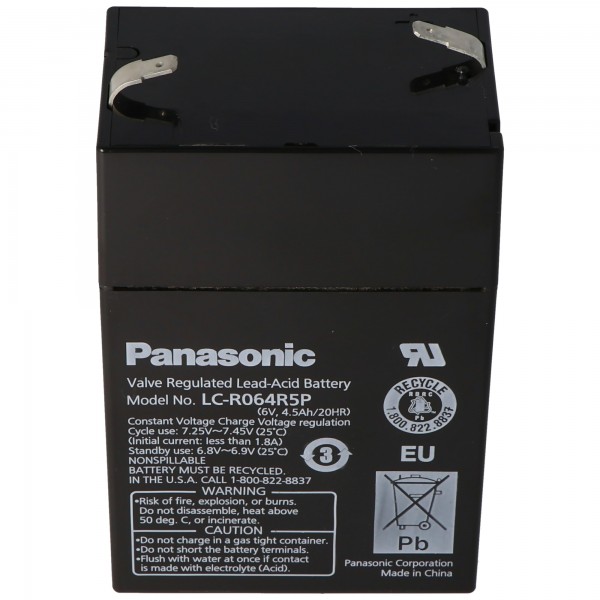 Panasonic LC-R064R2P batteriledning PB 6.0V 4.2Ah