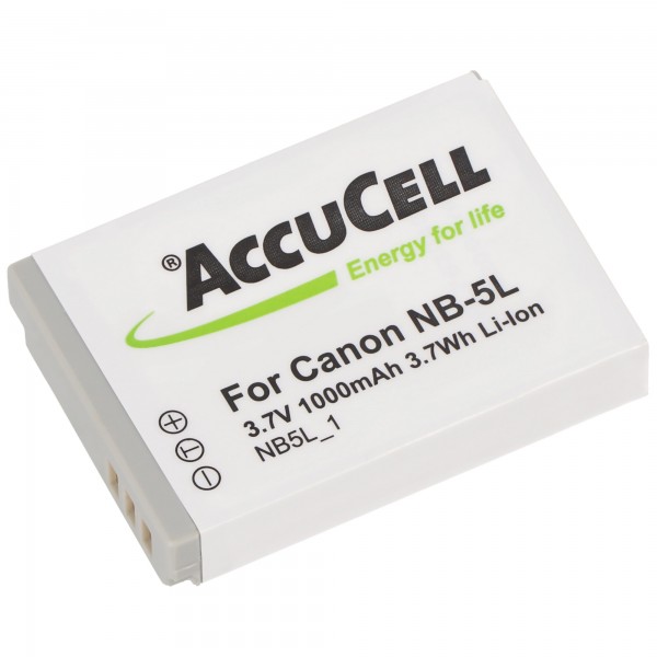 AccuCell Batteri passer til Canon NB-5L Digicam IXUS 800 IS NB-5LH