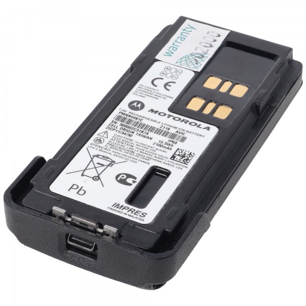 Originalbatteri SLIM Li-Ion IMPRES batteri til Motorola DP2000, DP4000-serien, PMNN4491B, IP68, 7.4V 2100mAh