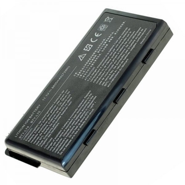 Batteri passer til MSI 957-173XXP-101, -102, BTY-L74, BTY-L75, 6600mAh