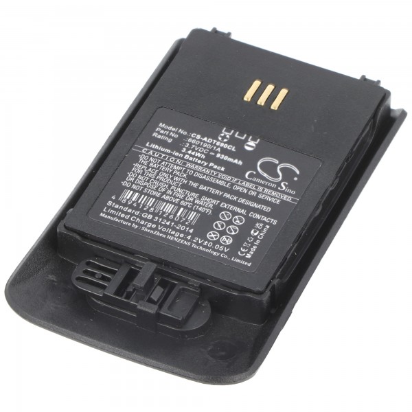 Erstatningsbatteri passer til DeTeWe Aastra DT690, DT692 3.7 Volt 930mAh