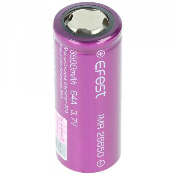 Efest Lilla IMR26650 med 3500mAh, 3,7V Li-Ion batteri (High Drain)