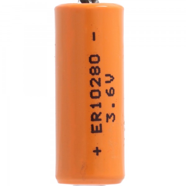 ER10280 LiSOCl2 batteri 3,7 Volt 1,68 Wh 450 mAh, dimensioner ca. 28 x 10 mm