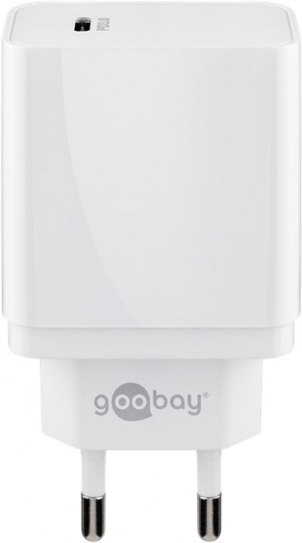 Goobay USB-C™ PD (Power Delivery) hurtigoplader (25W) hvid - velegnet til enheder med USB-C™ (Power Delivery) såsom Samsung Galaxy S21, S20