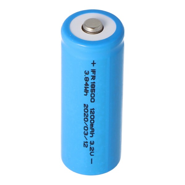 IFR 18500 - 1200mAh 3.2V LiFePo4 batteri (Button Top) ubeskyttet