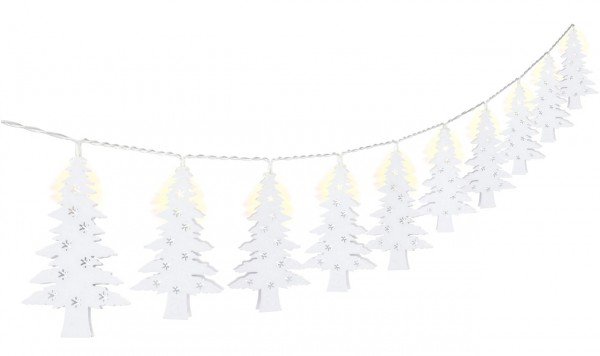 Goobay 10 &quot;juletræ&quot; LED lyskæde - med timerfunktion, varm hvid (3000 K), batteridrevet
