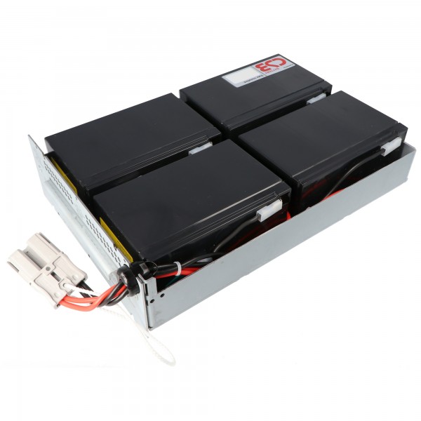 Replikabatteri nøjagtigt egnet til APC-RBC133-batteriet forudmonteret med kabel og stik