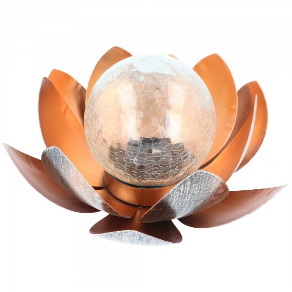 Lotus blomst solcelle LED havelampe med farveskiftende LED RGB, solpanel og batteri