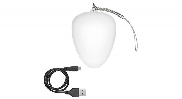 Håndtasklampe med 2 lysdioder, med praktisk IR-sensor, genopladeligt lys til håndtasken, inklusive mikro-USB-opladerkabel