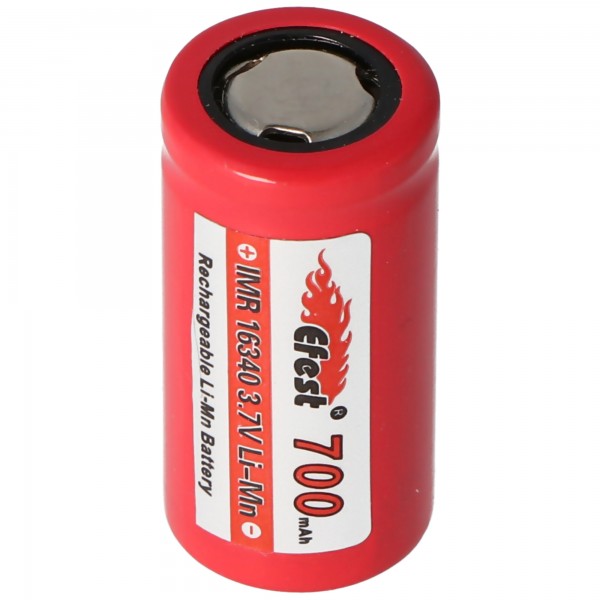 Efest IMR16340 V1 - 700mAh 3.7V (positiv polet fladt) Li-ion batteri