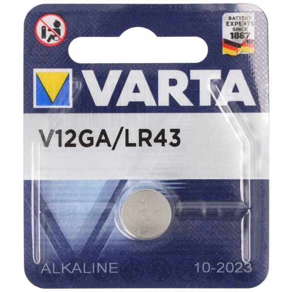 Varta V12GA, LR43, 186, 84, LR1142 knapcelle