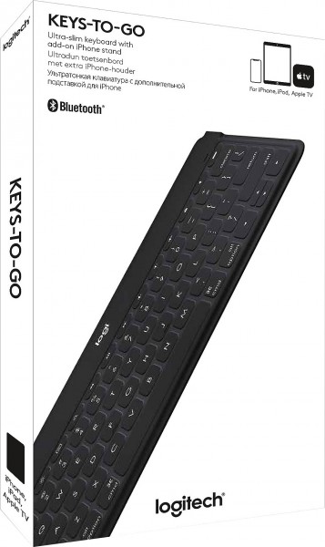 Logitech Keyboard Keys-To-Go, trådløs, Bluetooth, sort til Apple iPad, iPhone, DE, Retail
