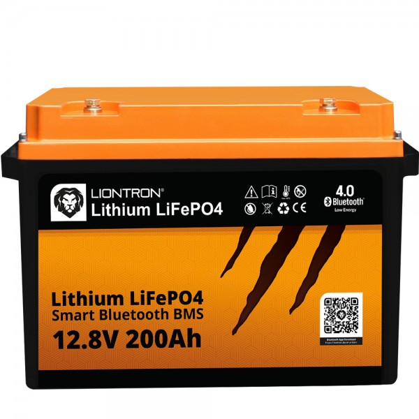 LIONTRON LiFePO4 batteri Smart BMS 12.8V, 200Ah - fuld udskiftning af 12 volt blybatterier