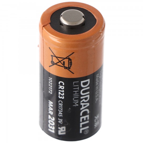 Duracell batteri lithium, CR123A, 3V foto, ultra, bulk (1-pakke)