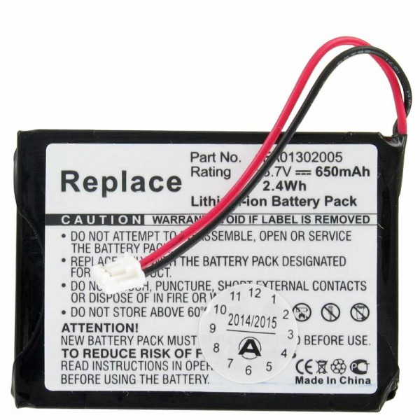 Batteri passer til Tenovis Dect 3720 3.7 Volt 650mAh
