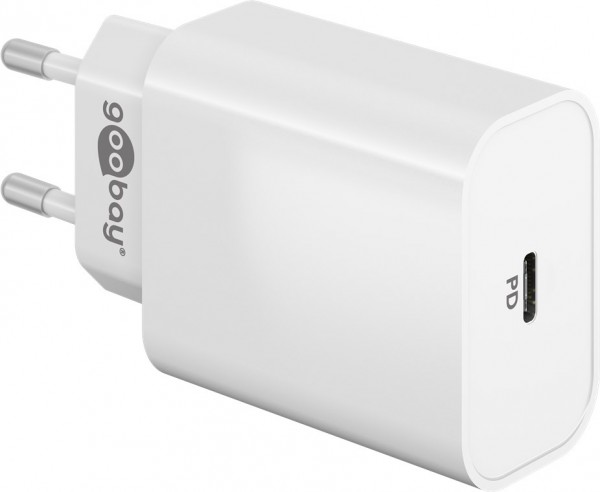 Goobay USB-C™ PD hurtigoplader (45 W) hvid - opladningsadapter med 1x USB-C™-port (strømforsyning)
