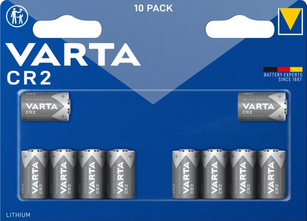 Varta batteri lithium, CR2, 3V foto, detailblister (10-pak)