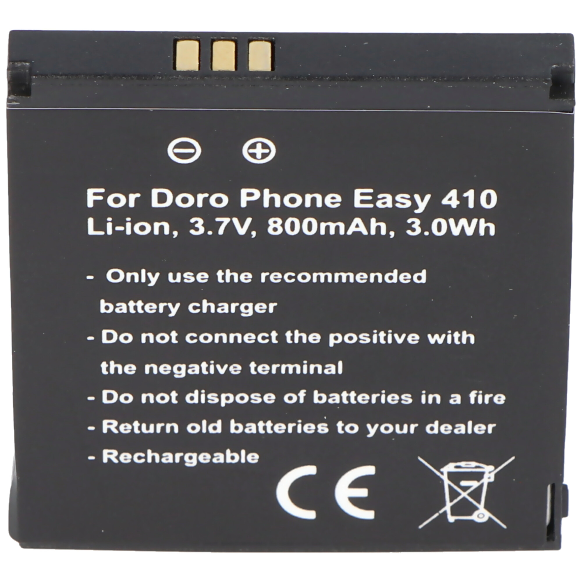 bag gaben spild væk Doro PhoneEasy 410 Batteri SHELL01A Batteri Care Clamshell | Doro | Batteri  til mobiltelefon smartphone | Genopladelige batterier | Akkushop-Denmark