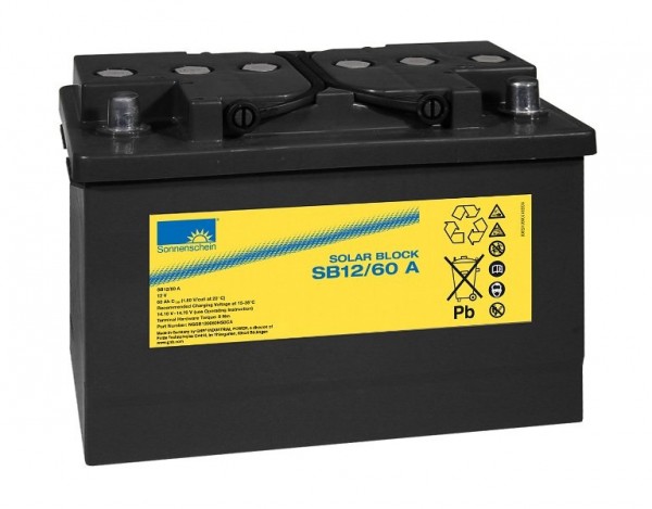 Exide Sunshine Solar Block SB12 / 60A Bly Batteri 12V, 60000mAh