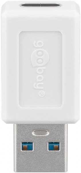 Goobay USB 3.0 SuperSpeed adapter til USB-C™, hvid - USB-C™-stik > USB 3.0-stik (type A)