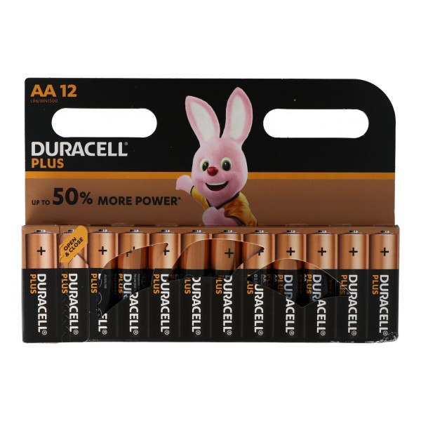 Duracell MN1500 Plus Power Mignon batteri 12 stykker i en kartonblister