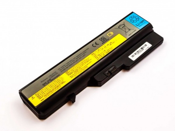 Batteri passer til Lenovo G560, G575, Li-ion, 10.8V, 5200mAh, 56.2Wh, sort