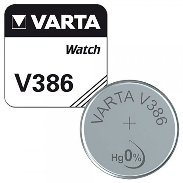 386, Varta V386, SR43, SR43W knapcelle til ure osv.