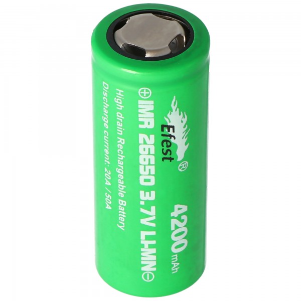 Efest IMR26650 med 4200mAh, 3,7V Li-ion batteri (High Drain)