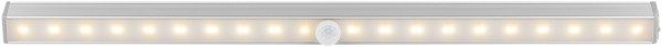 Goobay LED underskabslys med bevægelsesdetektor - med 150 lm og varmt hvidt lys (3000 K), ideel til skabe, montrer, skuffer, korridorer og garager