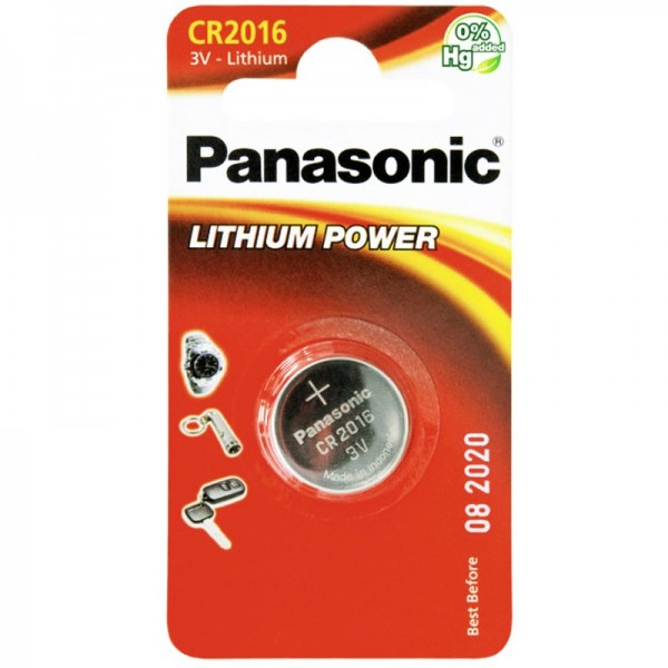 Panasonic CR2016 lithiumbatteri 1 stykke Panasonic IEC CR2016