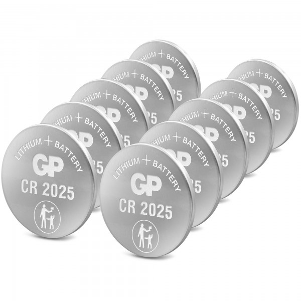 CR2025 GP litium knapcelle 3V 10 stk
