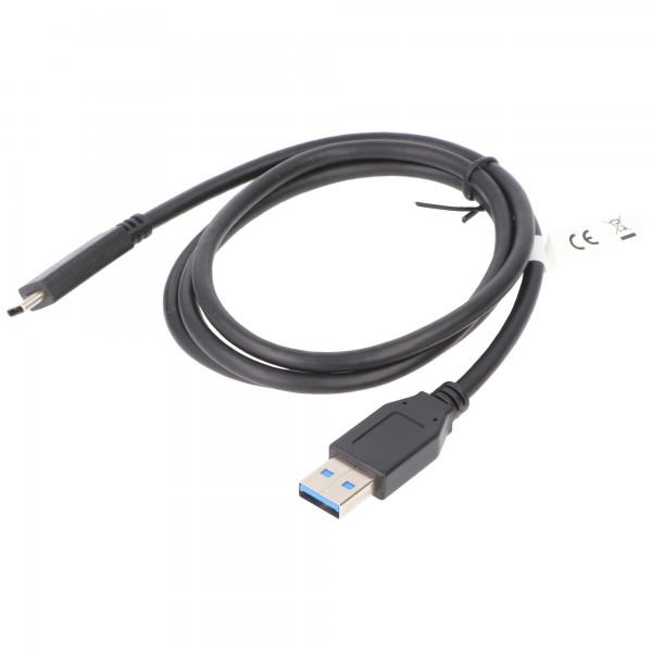 USB-C opladnings- og synkroniseringskabel USB 3.1 Generation 2 til alle enheder med USB-C-forbindelse, 1 meter sort, 3A