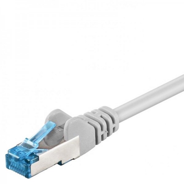 LAN / netværkskabel dobbeltskærmet til at forbinde dine netværkskomponenter med 2x RJ45 stik, kun 25cm lang