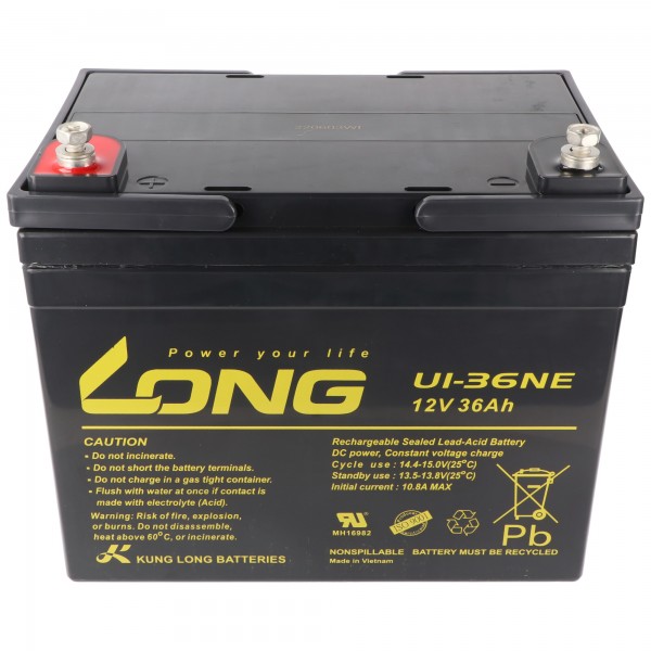 Kung Long U1-36NE Batteriledning 12 Volt 36Ah med