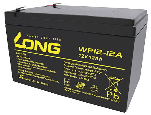 Kung Long WP12-12, 12Volt, 12Ah VDS G100036, Faston 6,3mm