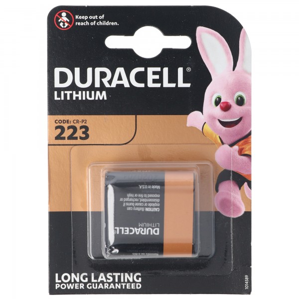 Duracell fotobatteri CR-P2 CRP2 Ultra DL223 Lithium 6V, 1400mAh i 1er blister