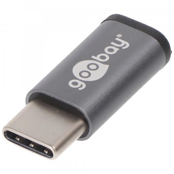 USB-C adapter til tilslutning af en USB-C enhed til det ældre USB 2.0 Micro-B kabel eller stik