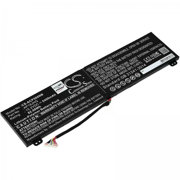 Batteri passer til bærbare Acer ConceptD 7 CN715-71, ConceptD 7 Pro CN715-71P-58G, type AP18JHQ og andre - 15.2V - 5400 mAh