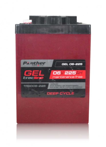 Panther tracline Gel Deep Cycle 6V 225Ah blybatteri AGM blygelbatteri