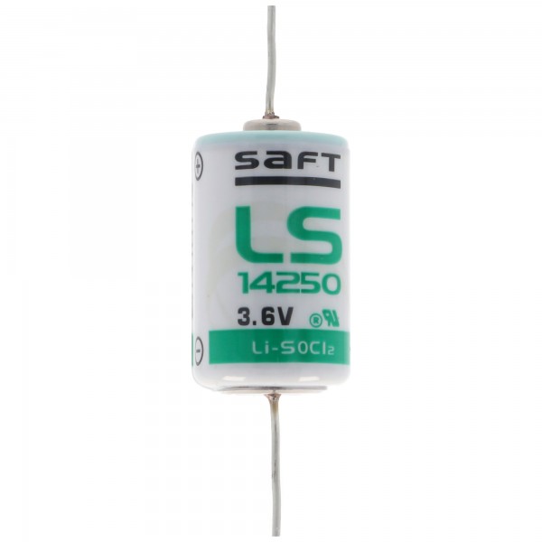SAFT LS14250CNA lithiumbatteri, størrelse 1/2 AA med loddetråd