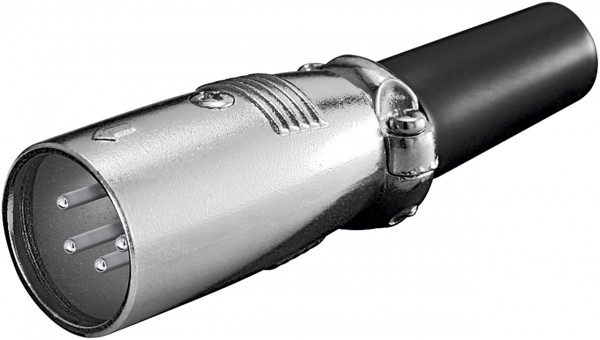Goobay mikrofonstik, XLR stik (4-benet) - med skruet trækaflastning