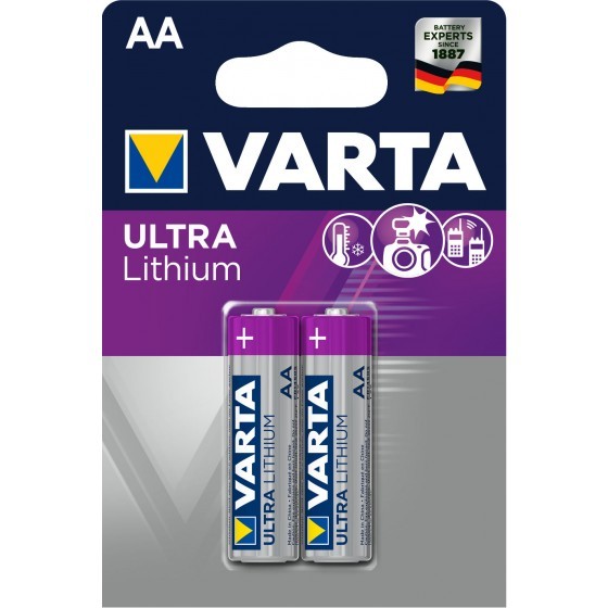 Varta lithium batteri AA, Mignon, 6106, Varta Ultra Lithium, 1,5 V, blisterpakning med 2