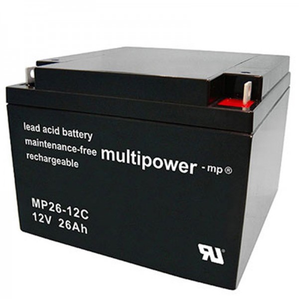 Multipower MP26-12C Batterieledning PB 12Volt 26Ah Cycle, Cycle-proof