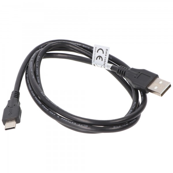 AccuCell -datakabel - 3A USB Type C (USB -C) han til USB A (USB -A 2.0) han - 1.0m