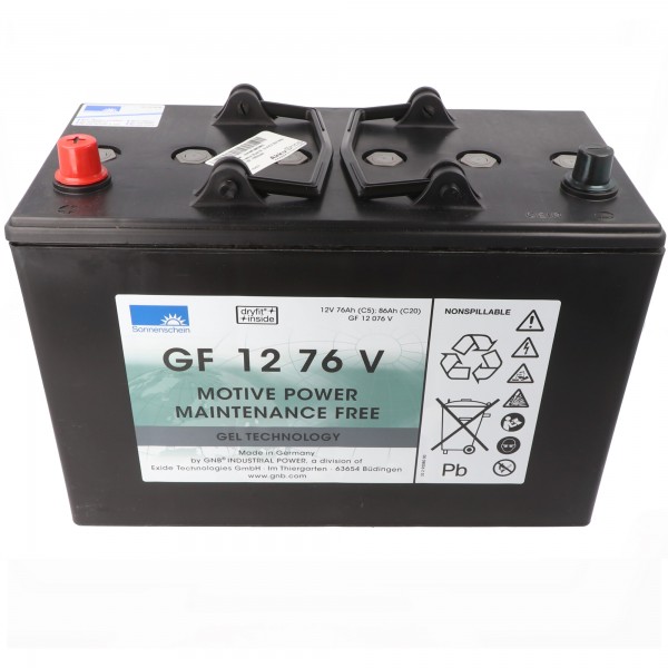 Exide Dryfit Traction Block GF 12 076 V Blybatteri med A-Pol 12V, 76000mAh