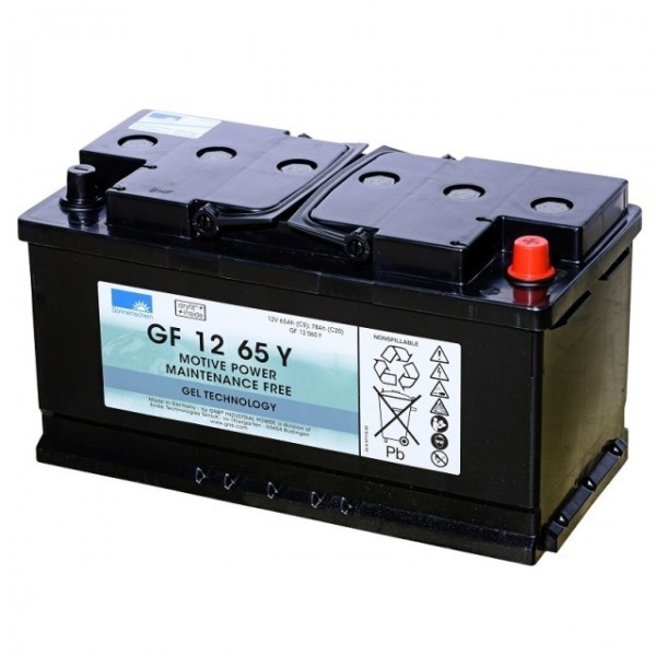 Exide Dryfit GF12065Y blybatteri med A-Pol 12V, 65000mAh