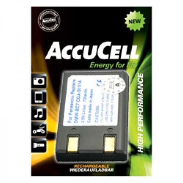 AccuCell batteri passer til Panasonic CGR-S101A, DMW-BC7, DMC-F7