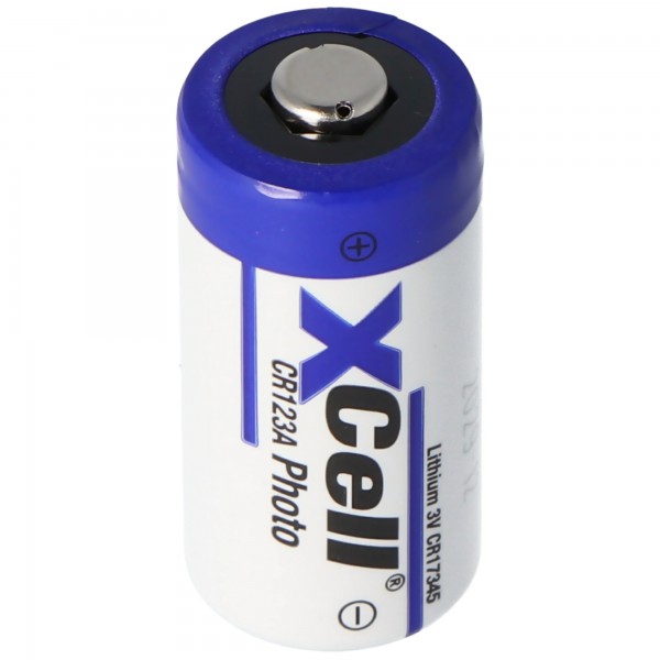 XCell fotobatteri CR123A lithiumbatteri 3 volt max. 1550mAh, 34,5x17mm 19 gram bulk